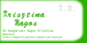 krisztina magos business card